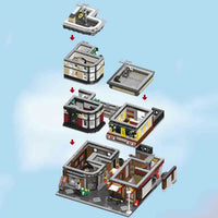 Thumbnail for Building Blocks MOC City Creator Expert Sushi Corner Shop Bricks Toy 89127 - 3