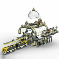 Thumbnail for Building Blocks MOC City Creator Street European Train Station Bricks Toys - 4