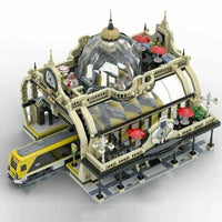 Thumbnail for Building Blocks MOC City Creator Street European Train Station Bricks Toys - 7