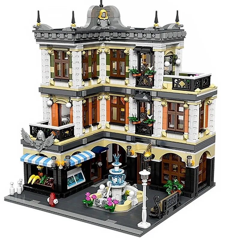 Building Blocks MOC City Expert Creator Fountain Square Mall Bricks Toy - 2