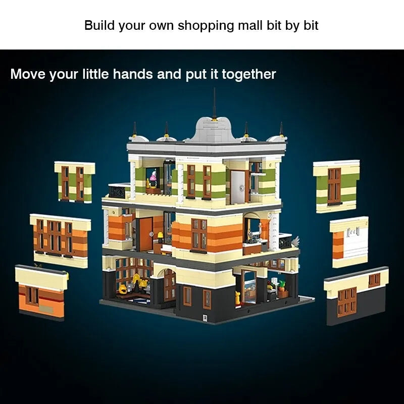 Building Blocks MOC City Expert Creator Fountain Square Mall Bricks Toy - 6