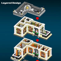 Thumbnail for Building Blocks MOC City Expert Creator Fountain Square Mall Bricks Toy - 7