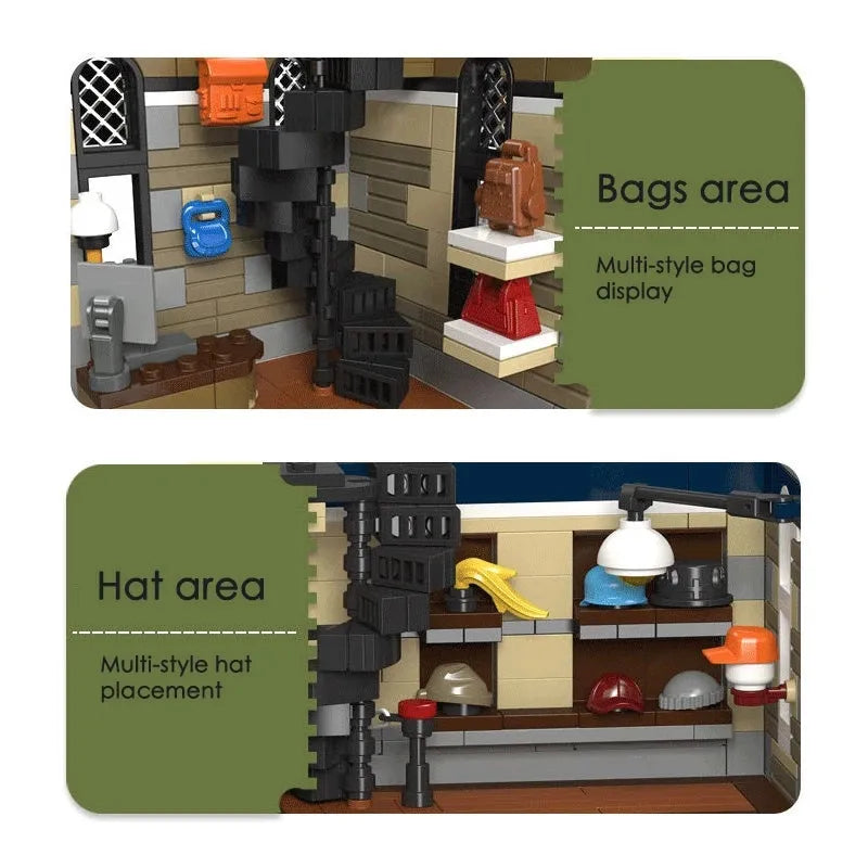 Building Blocks MOC City Expert Creator Hat Shop Store Bricks Toy 89121 - 9