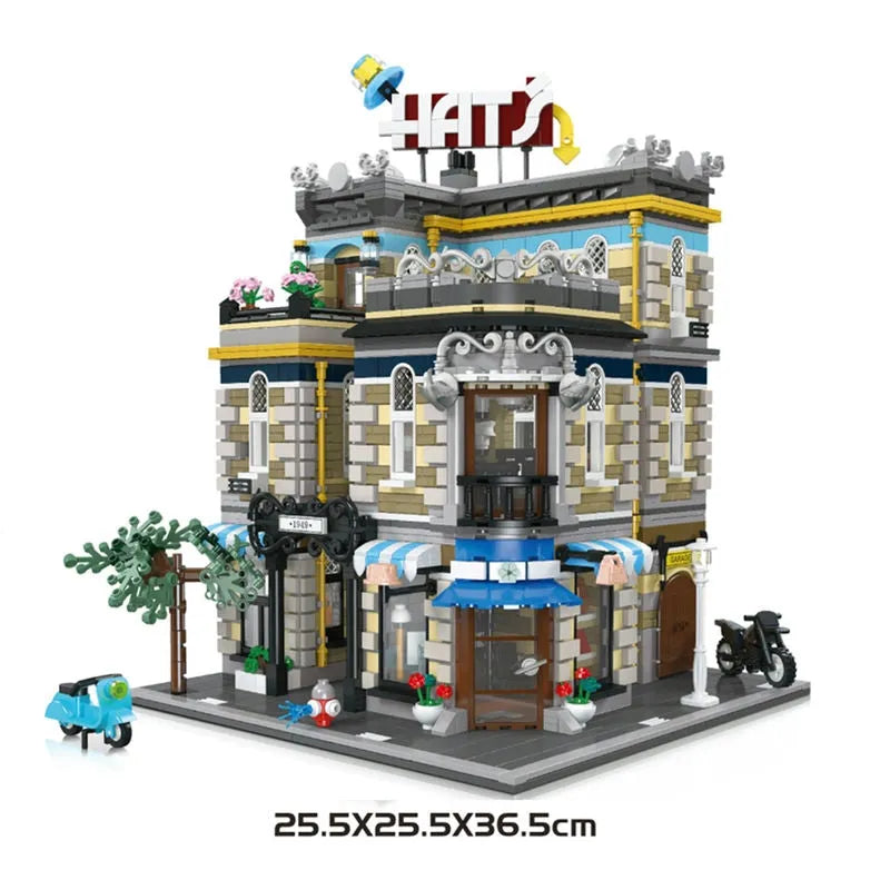 Building Blocks MOC City Expert Creator Hat Shop Store Bricks Toy 89121 - 4