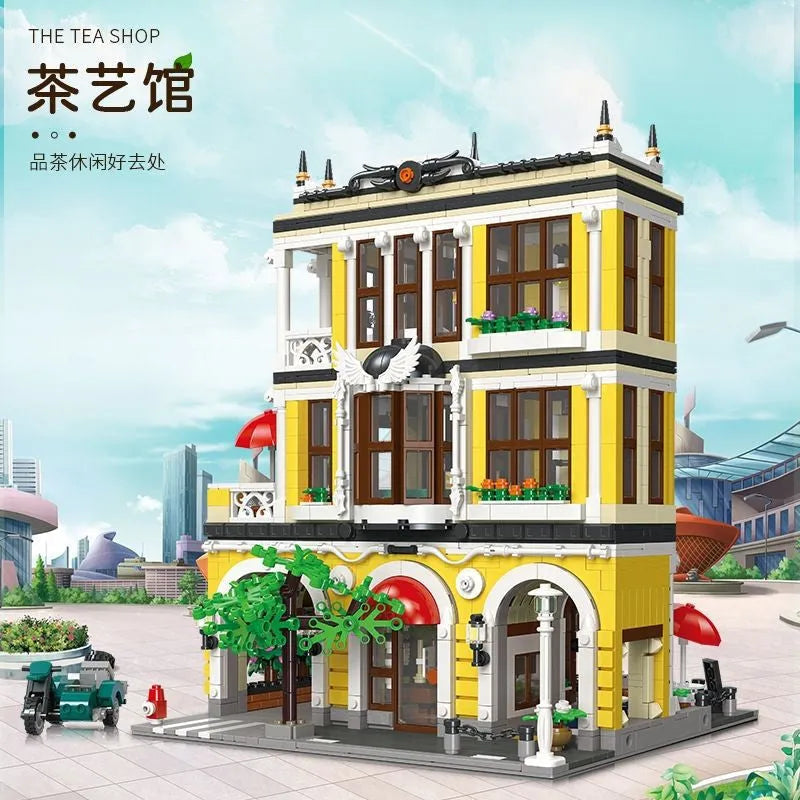 Building Blocks MOC City Expert Creator Tea Shop Store Bricks Toy 89124 - 5