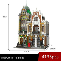 Thumbnail for Building Blocks MOC City Street Expert Post Office Bricks Toy Canada Stock - 11