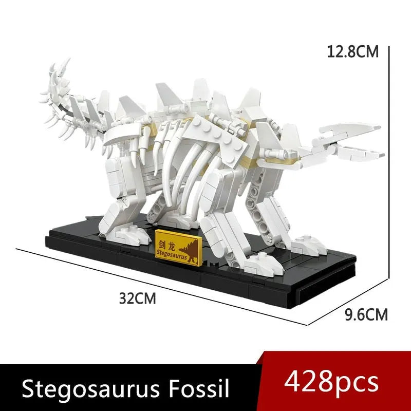 Building Blocks MOC Creative Idea Dinosaur World Stegosaurus Fossil Bricks Toy - 2