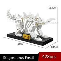Thumbnail for Building Blocks MOC Creative Idea Dinosaur World Stegosaurus Fossil Bricks Toy - 2