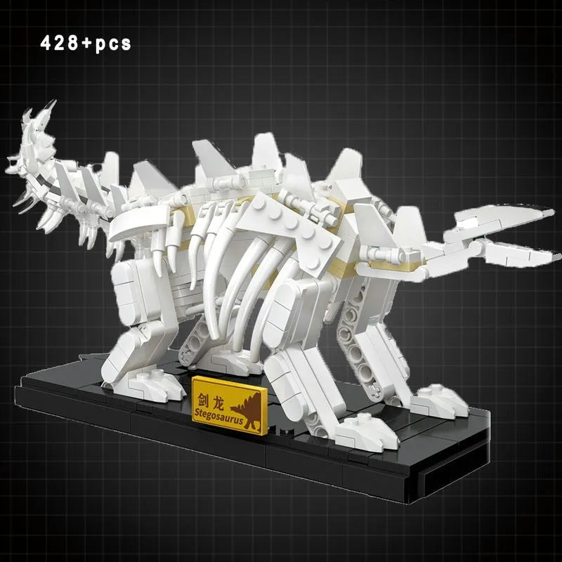 Building Blocks MOC Creative Idea Dinosaur World Stegosaurus Fossil Bricks Toy - 7