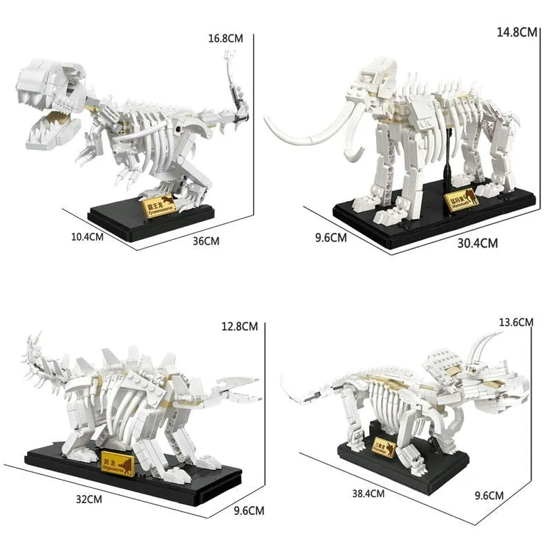 Building Blocks MOC Creative Idea Dinosaur World Stegosaurus Fossil Bricks Toy Construction Set Toys - 5