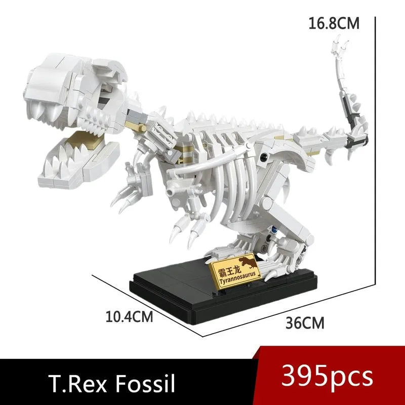 Building Blocks MOC Creative Idea Dinosaur World T Rex Fossil Bricks Toys - 3