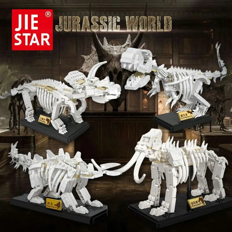 Building Blocks MOC Creative Idea Dinosaur World T Rex Fossil Bricks Toys - 2
