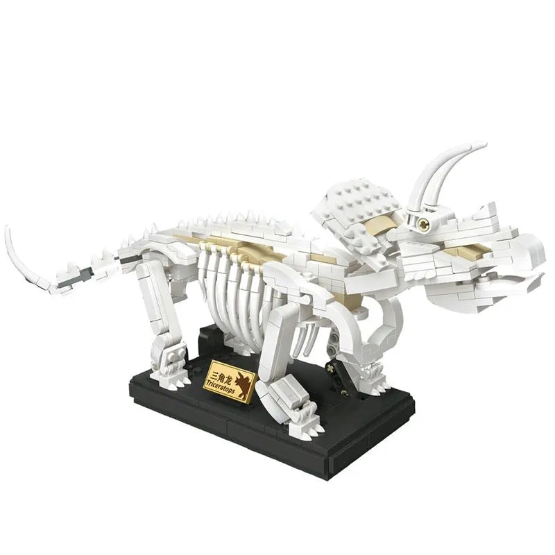 Building Blocks MOC Creative Idea Dinosaur World Triceratops Fossil Bricks Toy Construction Set Toys - 1