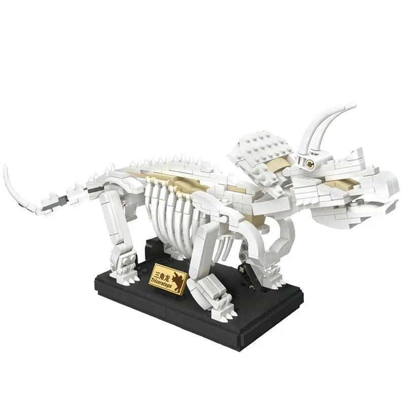 Building Blocks MOC Creative Idea Dinosaur World Triceratops Fossil Bricks Toy - 1