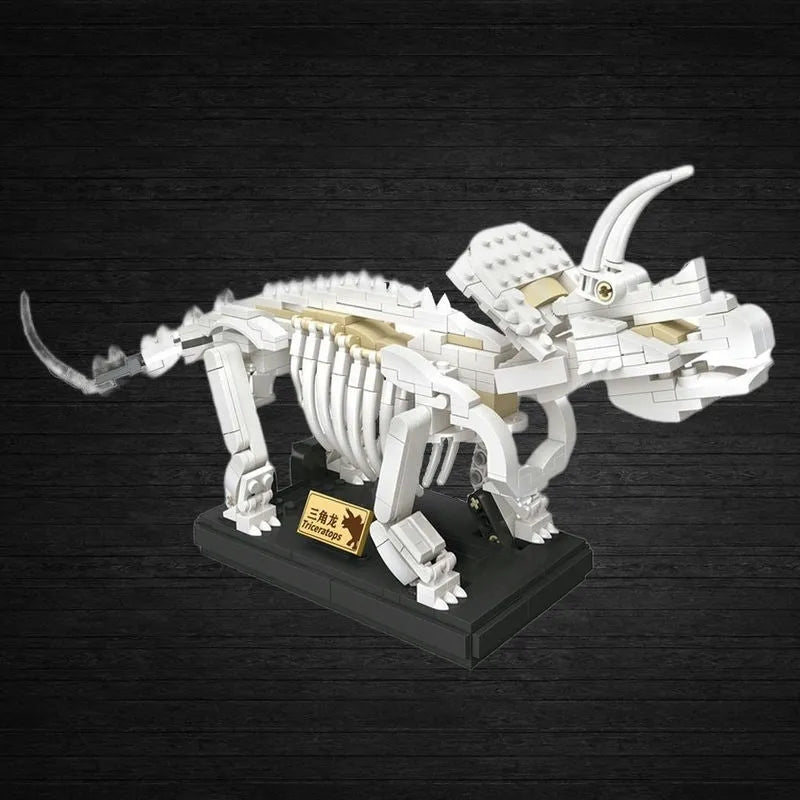 Building Blocks MOC Creative Idea Dinosaur World Triceratops Fossil Bricks Toy Construction Set Toys - 5