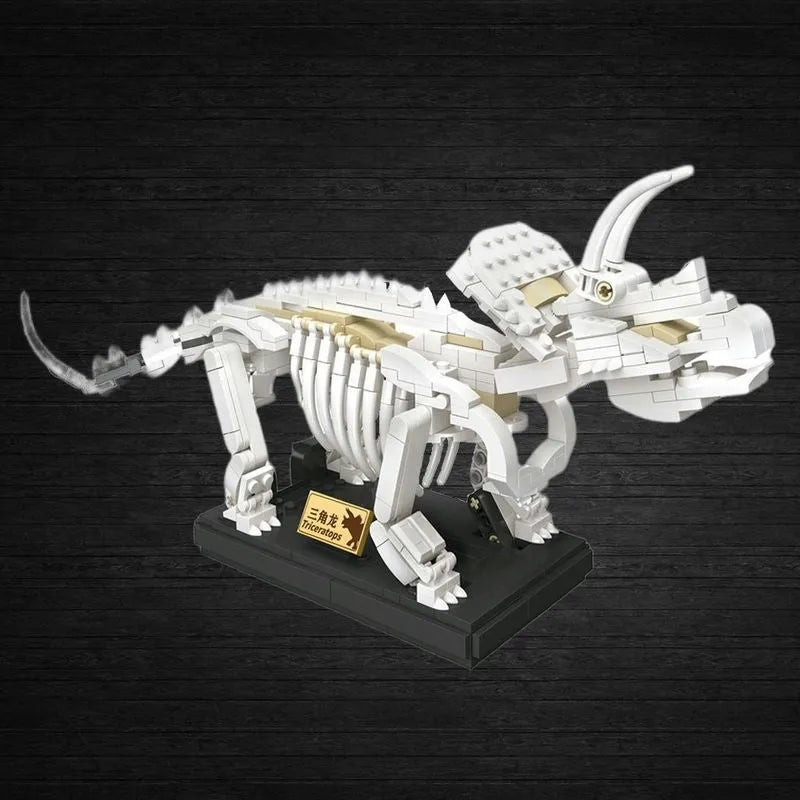 Building Blocks MOC Creative Idea Dinosaur World Triceratops Fossil Bricks Toy - 5