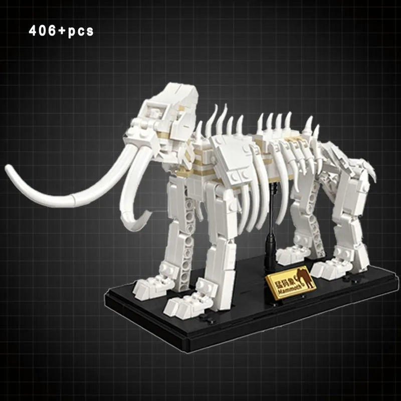 Building Blocks MOC Creative Idea Mammoths Dinosaur Fossil Bricks Toy Construction Set Toys - 5