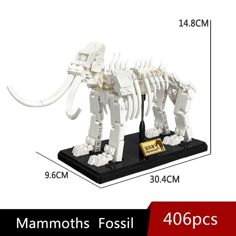 Building Blocks MOC Creative Idea Mammoths Dinosaur Fossil Bricks Toy - 2