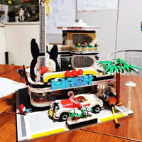 Thumbnail for Building Blocks MOC Creator Expert Car Wash Music Shop Concert Bricks Toys Construction Set Toys - 4