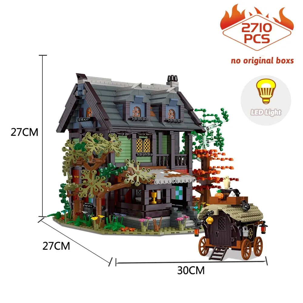 Building Blocks MOC Creator Expert Medieval Hotel Town Inn Bricks Toys - 3