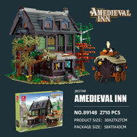 Thumbnail for Building Blocks MOC Creator Expert Medieval Hotel Town Inn Bricks Toys - 9