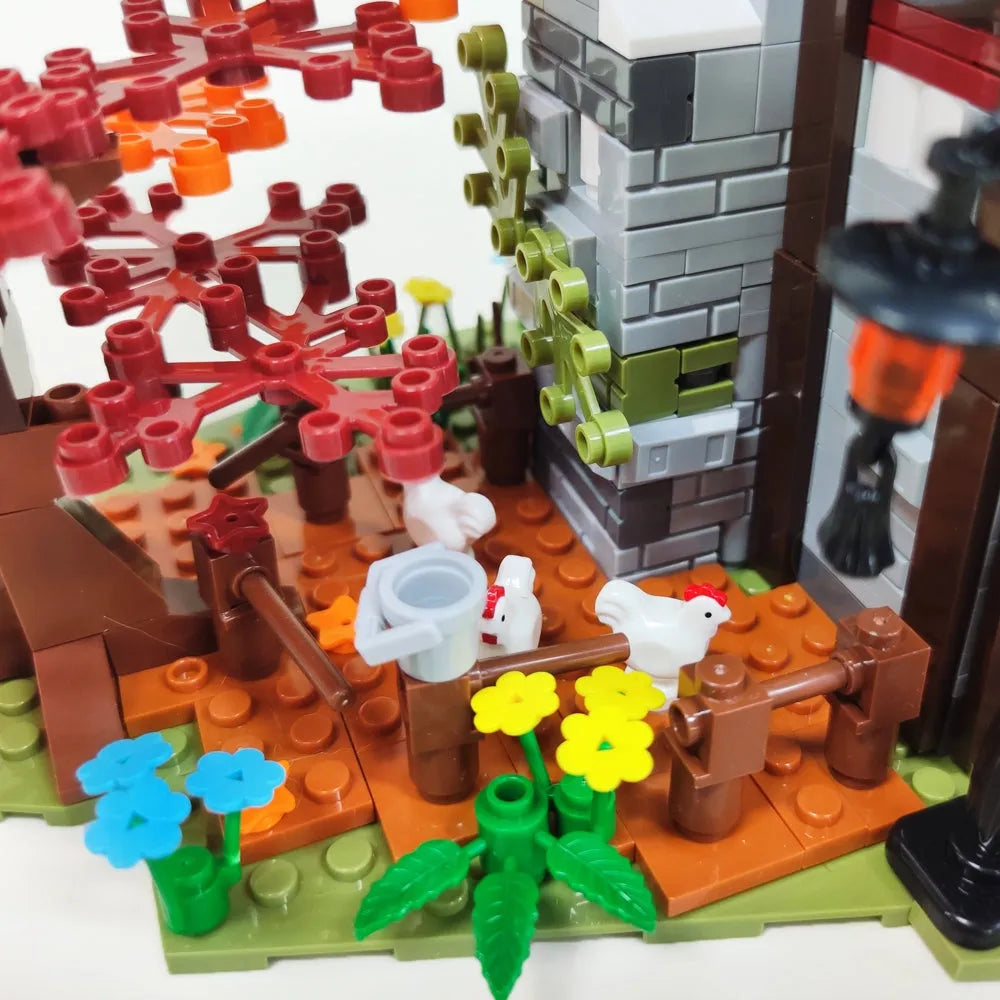 Building Blocks MOC Creator Expert Medieval Hotel Town Inn Bricks Toys - 7