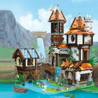 Thumbnail for Building Blocks MOC Creator Experts The Medieval Riverside Scholars Bricks Toy - 2