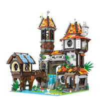 Thumbnail for Building Blocks MOC Creator Experts The Medieval Riverside Scholars Bricks Toy - 1