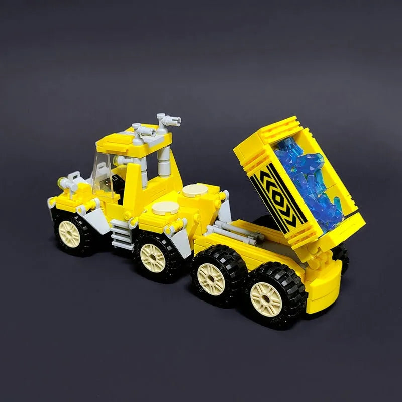 Building Blocks MOC Crystal City Transporter Truck Car Bricks Toys - 4