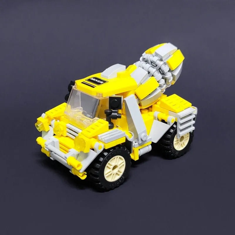 Building Blocks MOC Crystal Mixer Truck Car Bricks Toys 21034 - 1