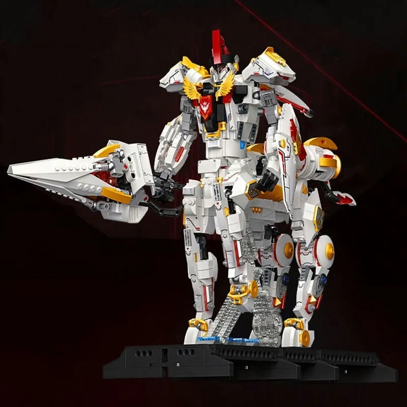 Building Blocks MOC Deformation Silver Wing Cavalary Robot Bricks Toys Construction Set Toys - 3