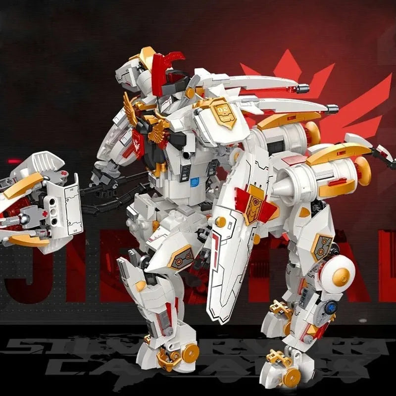 Building Blocks MOC Deformation Silver Wing Cavalary Robot Bricks Toys - 4