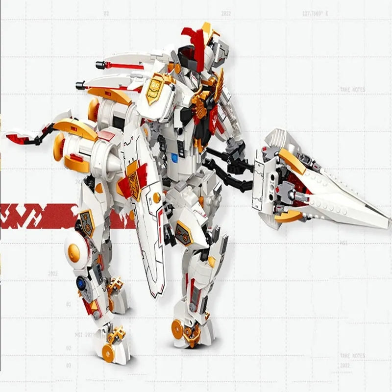 Building Blocks MOC Deformation Silver Wing Cavalary Robot Bricks Toys Construction Set Toys - 5