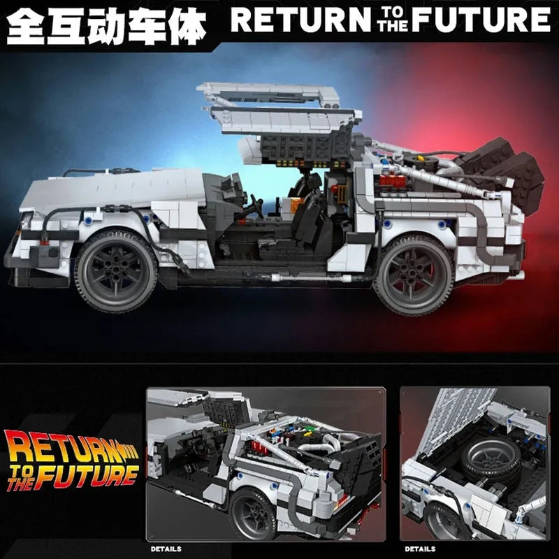 Building Blocks MOC DeLorean DMC-12 Return To The Future Car Bricks Toy Construction Set Toys - 4