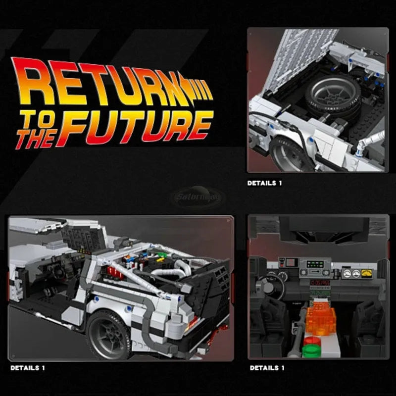 Building Blocks MOC DeLorean DMC-12 Return To The Future Car Bricks Toy Construction Set Toys - 9