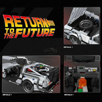 Thumbnail for Building Blocks MOC DeLorean DMC - 12 Return To The Future Car Bricks Toy - 9