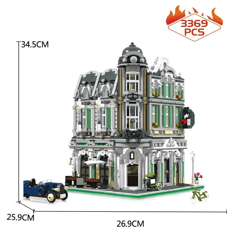 Building Blocks MOC Expert Creator City Corner Jazz Cafe Bricks Toy 89100 Construction Set Toys - 16