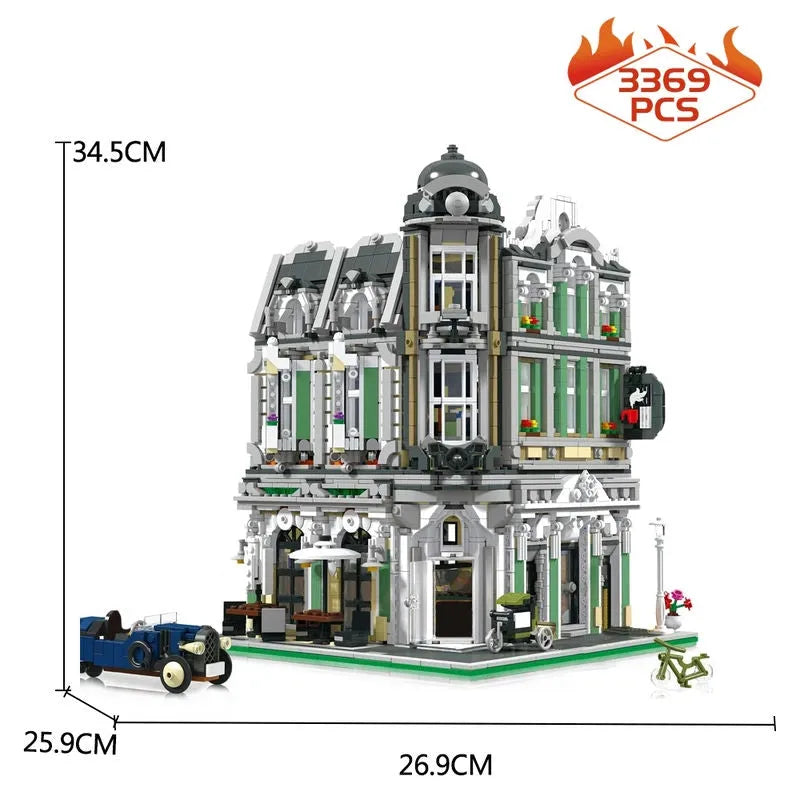 Building Blocks MOC Expert Creator City Corner Jazz Cafe Bricks Toy 89100 - 16