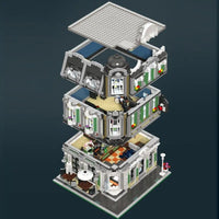 Thumbnail for Building Blocks MOC Expert Creator City Corner Jazz Cafe Bricks Toy 89100 - 9