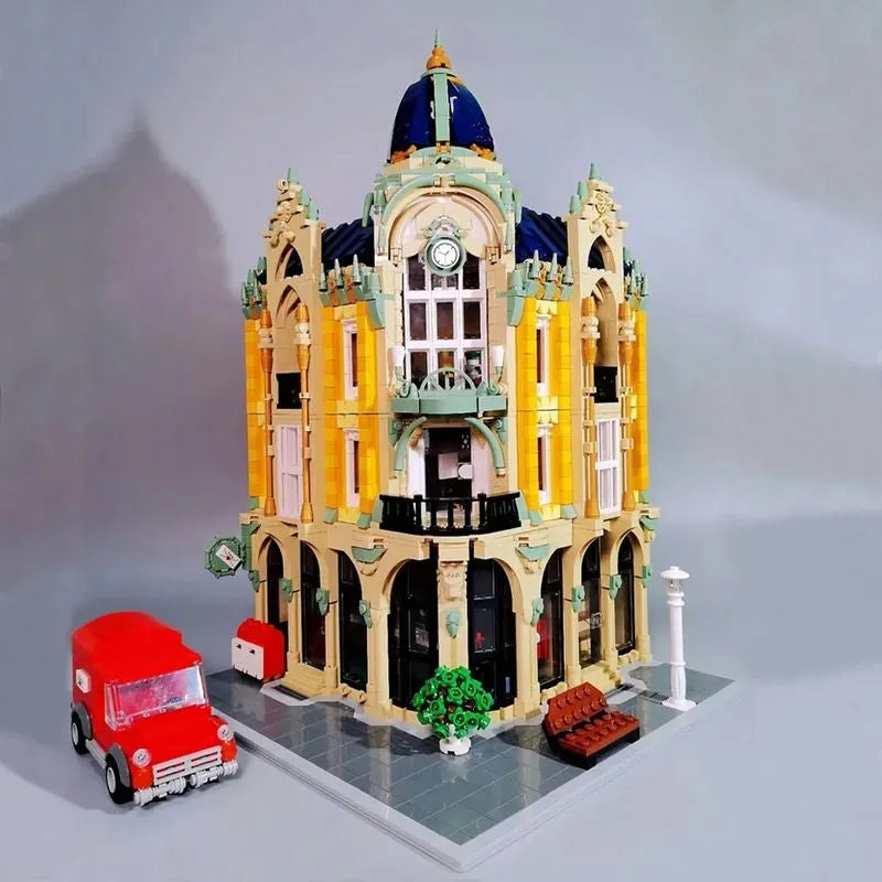 Building Blocks MOC Expert Creator City Corner Post Office Bricks Toys - 3