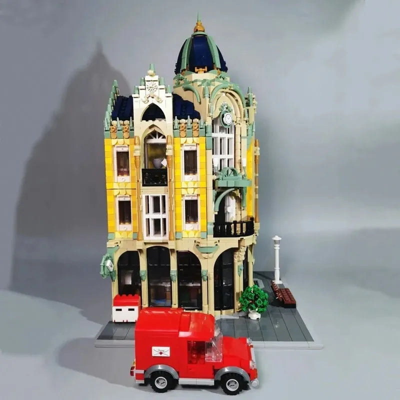 Building Blocks MOC Expert Creator City Corner Post Office Bricks Toys - 4