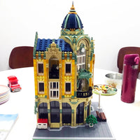 Thumbnail for Building Blocks MOC Expert Creator City Corner Post Office Bricks Toys - 8