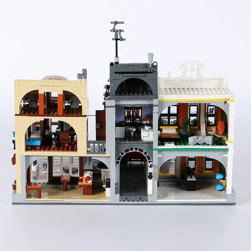 Building Blocks MOC Expert Creator City Lisbon Tram Station Bricks Toy 89132 - 6
