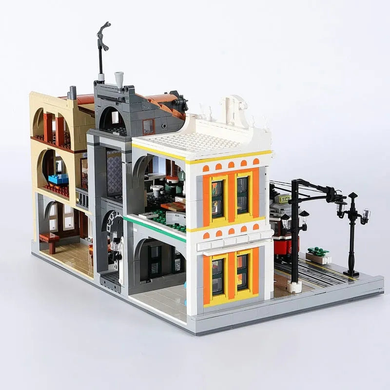 Building Blocks MOC Expert Creator City Lisbon Tram Station Bricks Toy 89132 - 5