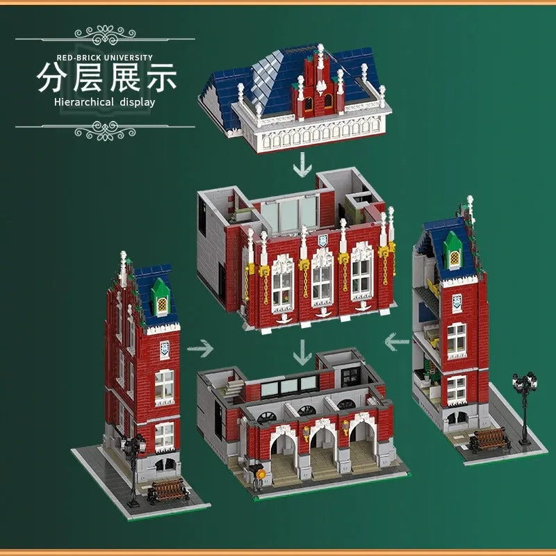Building Blocks MOC Expert Creator City University Bricks Toy 89123 - 11