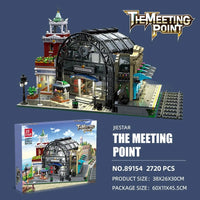 Thumbnail for Building Blocks MOC Expert Creator Train Station Meeting Point Bricks Toy 89154 - 9