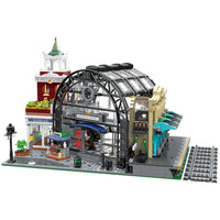 Thumbnail for Building Blocks MOC Expert Creator Train Station Meeting Point Bricks Toy 89154 - 1