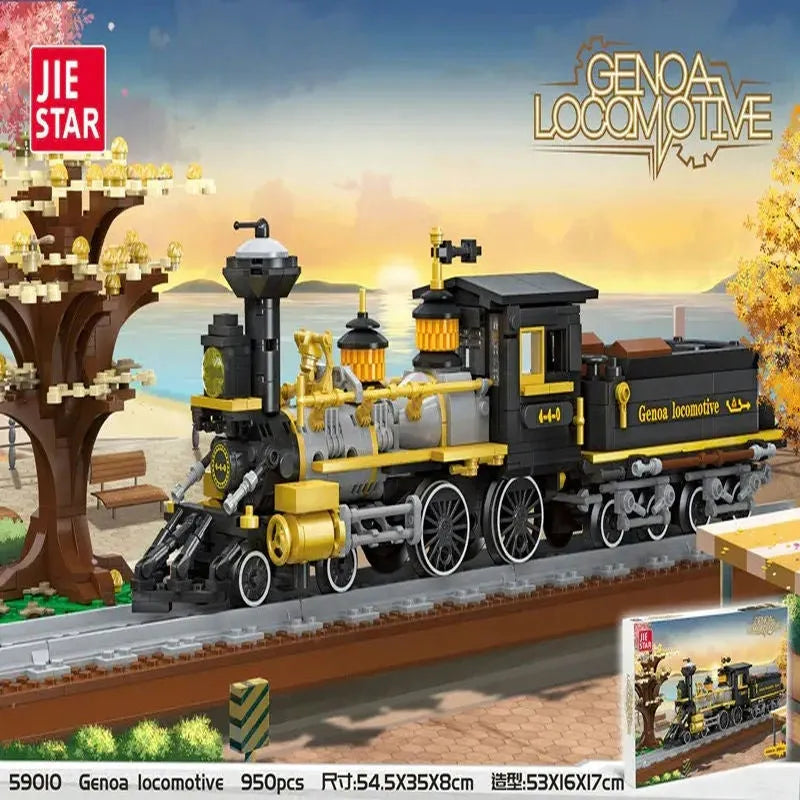Building Blocks MOC Genoa Locomotive City Train Bricks Toys 59010 - 5