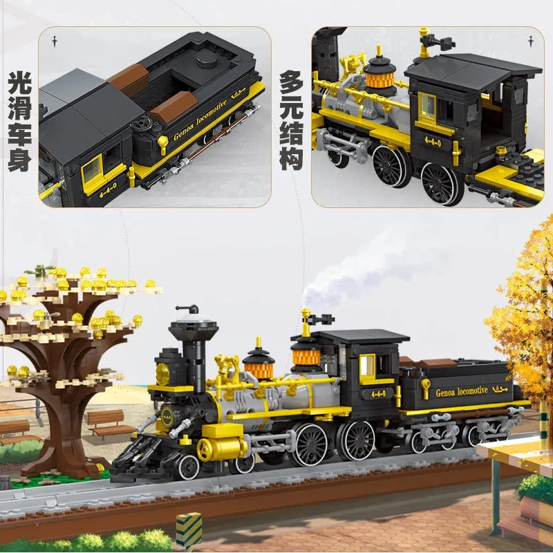 MOC Genoa Locomotive Building Blocks Train Set 59010