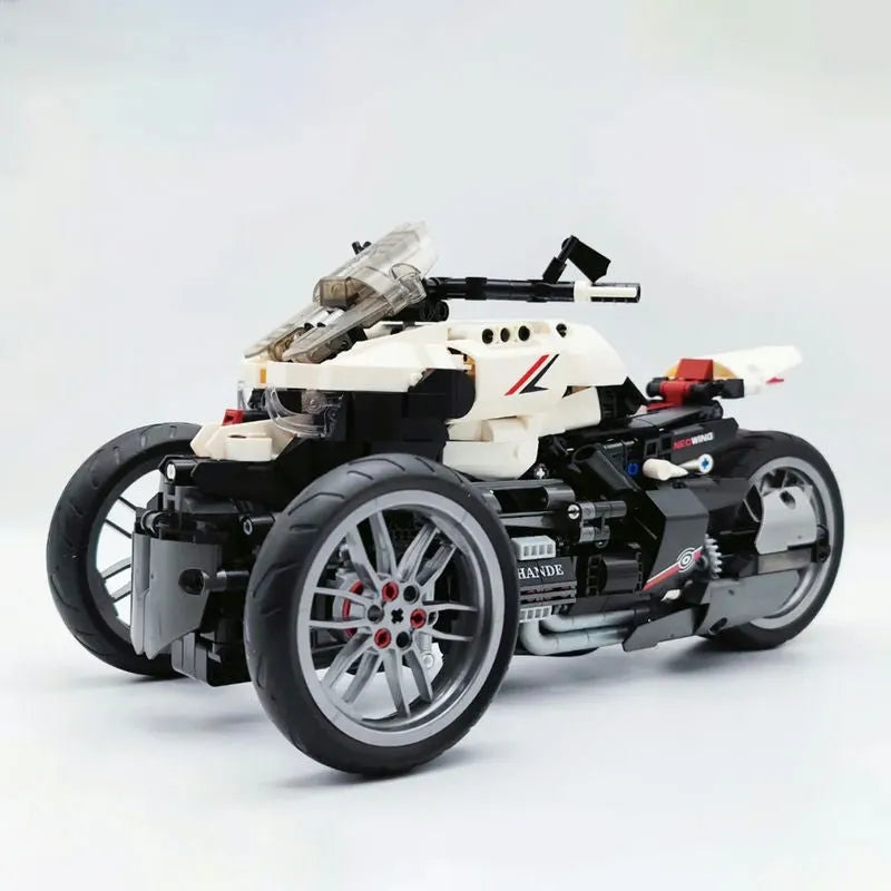 Building Blocks MOC Honda Neo Wing Bike RC Motorcycle Bricks Toy 91024 - 13